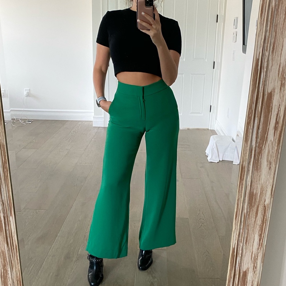 NWT Banana Republic Green High Rise Cropped Pants